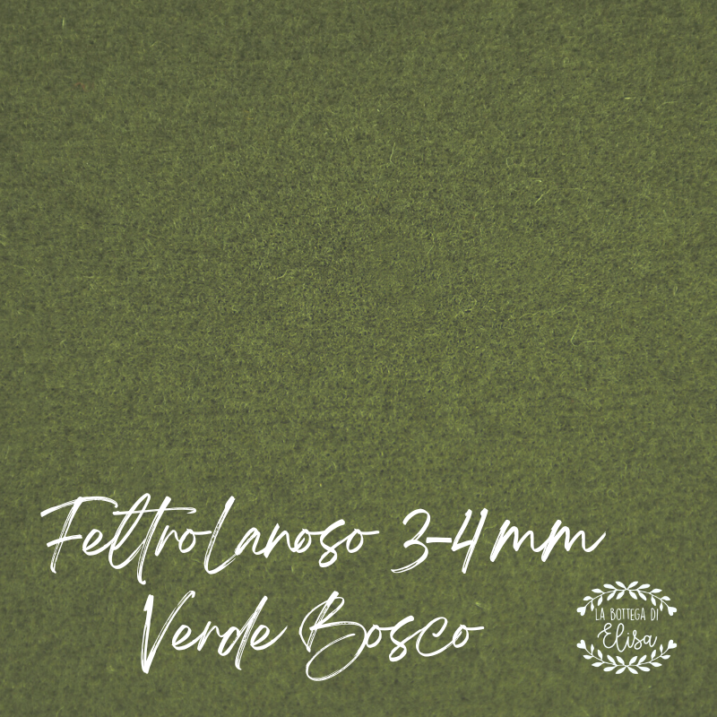 Verde Bosco feltro duretto 3-4 mm la bottega di Elisa