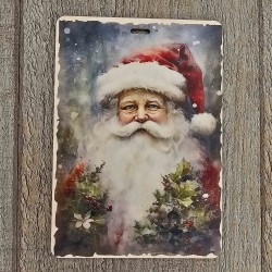 Tag rettangolare Babbo Natale 1